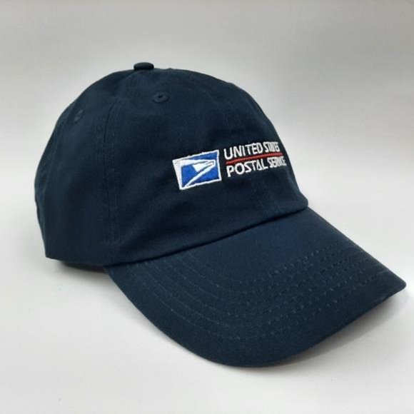 Post Office Mail Person Hat Relaxed Cotton Curved Bill Cap Navy Blue Cotton Mail - Picture 3 of 5